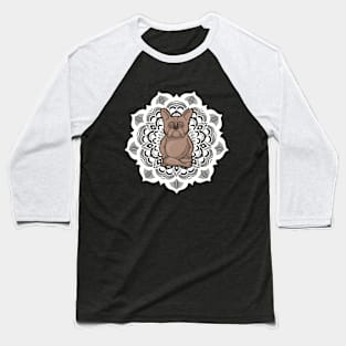 French Bulldog Mediation Graphic Mandala Dog Baseball T-Shirt